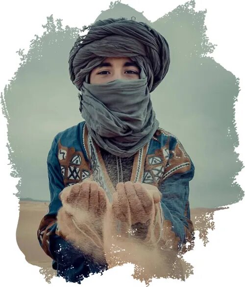 Berber nomad welcoming guests